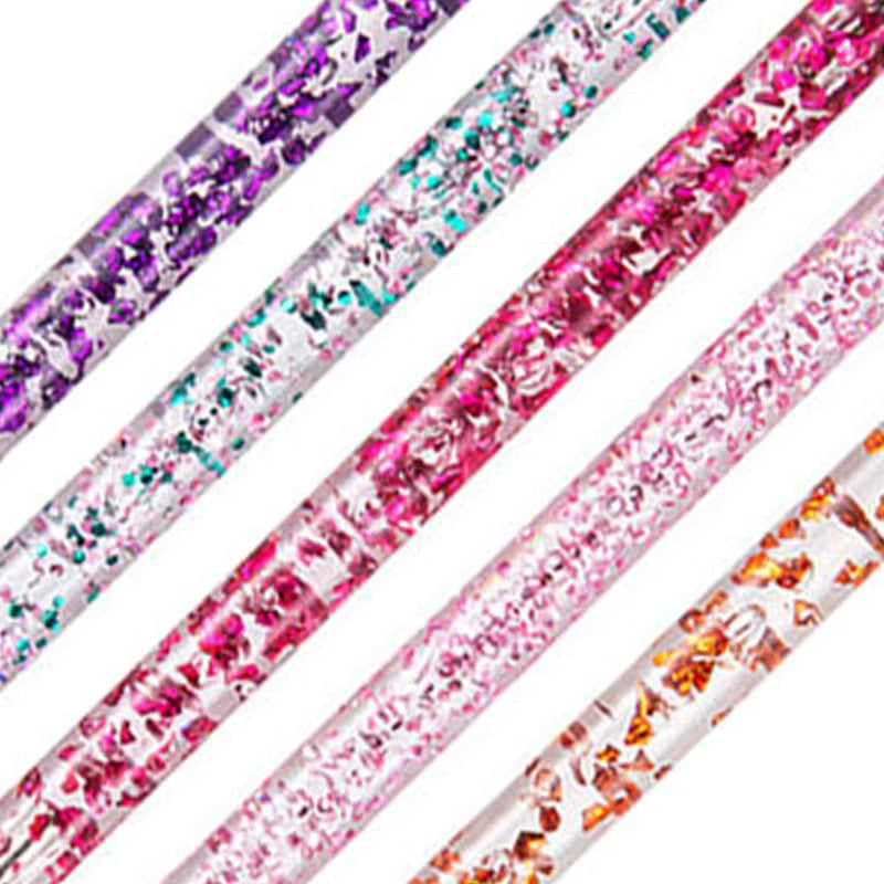Set di 5 penne per nail art con perline di cristallo e strass - Strumenti per manicure a doppia estremità per un design di precisione delle unghie