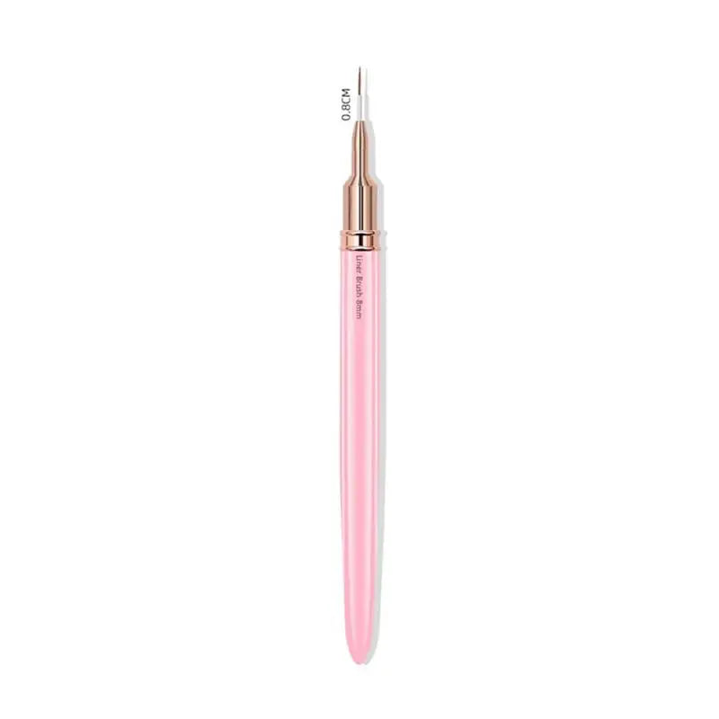 Pennello per nail liner nero - Misure 8/12/20/25 mm, strumento per disegnare linee lunghe e dettagli fini, pennello professionale per manicure