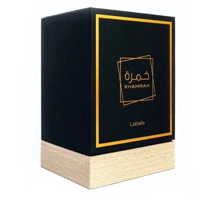 Profumo originale Khamra 100 ml per uomo - Fragranza araba lussuosa e di lunga durata con un profumo legnoso e vanigliato