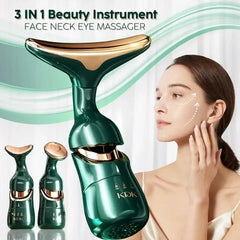 جهاز شد الوجه 3 في 1، جهاز تدليك الوجه والرقبة والعين، جهاز تنحيف الوجه، جهاز EMS Beauty لشد البشرة، جهاز تدليك الوجه المضاد للتجاعيد والشيخوخة