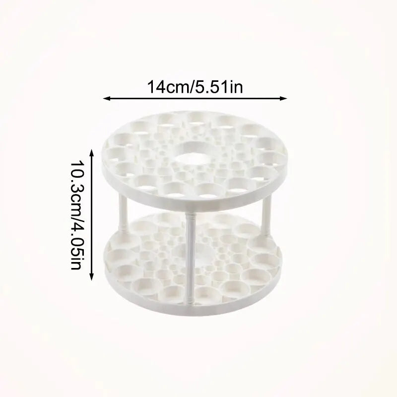 Porta pennelli da trucco girevole a 360° - Organizzatore per cosmetici e tavolo da toeletta con elegante design rotondo 