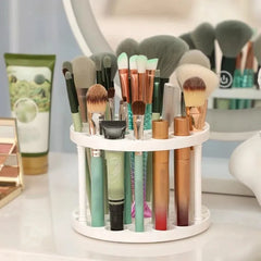 Porta pennelli da trucco girevole a 360° - Organizzatore per cosmetici e tavolo da toeletta con elegante design rotondo 