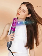 Styler per capelli 5 in 1 a basso rumore | Arricciatura e stiratura professionale dei capelli | Spazzola ad aria calda da 1000 W