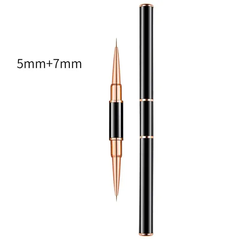 Pennello per nail liner nero - Misure 8/12/20/25 mm, strumento per disegnare linee lunghe e dettagli fini, pennello professionale per manicure