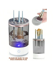 Pulitore elettrico per pennelli da trucco - Pulitore automatico per tutti i tipi di pennelli cosmetici con asciugatura rapida ed efficace