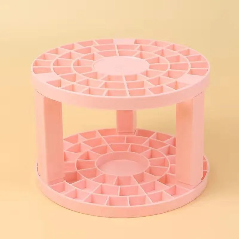 Porta pennelli da trucco girevole a 360° - Organizzatore per cosmetici e tavolo da toeletta con elegante design rotondo 
