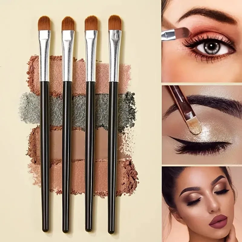 Set di pennelli per il trucco professionali morbidi e soffici: pennelli per fondotinta, pennello per ombretto, pennello Kabuki, spugnetta per il trucco con custodia.