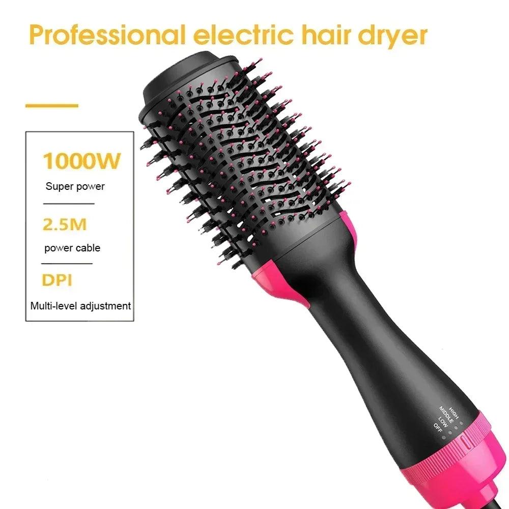 Pettine riscaldante per piastra elettrica per capelli 5 in 1 - Asciugacapelli e spazzola lisciante in un unico passaggio con tecnologia agli ioni negativi | salone di parrucchiere