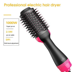 Pettine riscaldante per piastra elettrica per capelli 5 in 1 - Asciugacapelli e spazzola lisciante in un unico passaggio con tecnologia agli ioni negativi | salone di parrucchiere