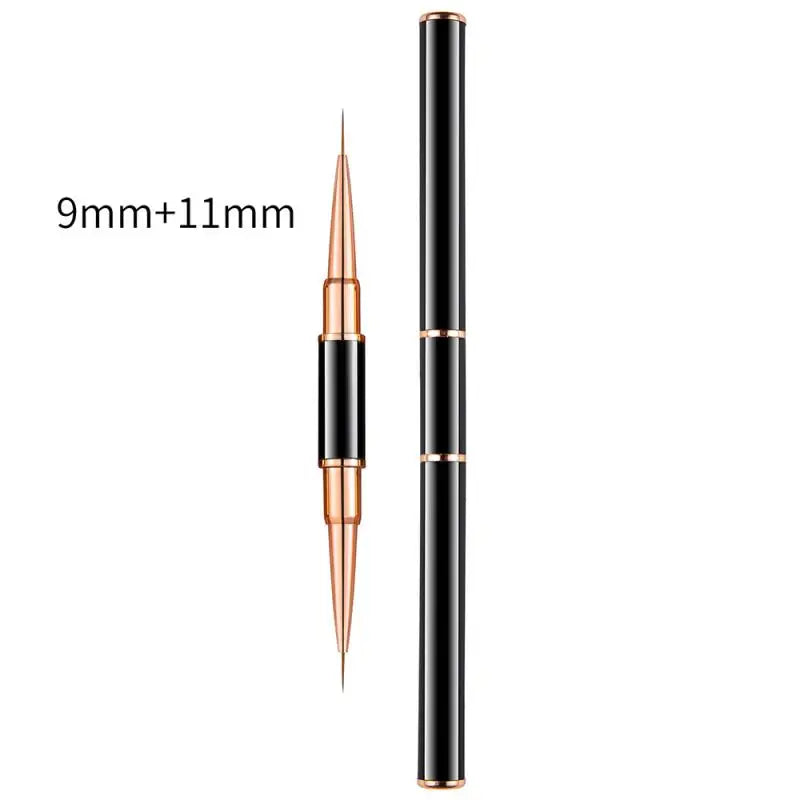Pennello per nail liner nero - Misure 8/12/20/25 mm, strumento per disegnare linee lunghe e dettagli fini, pennello professionale per manicure