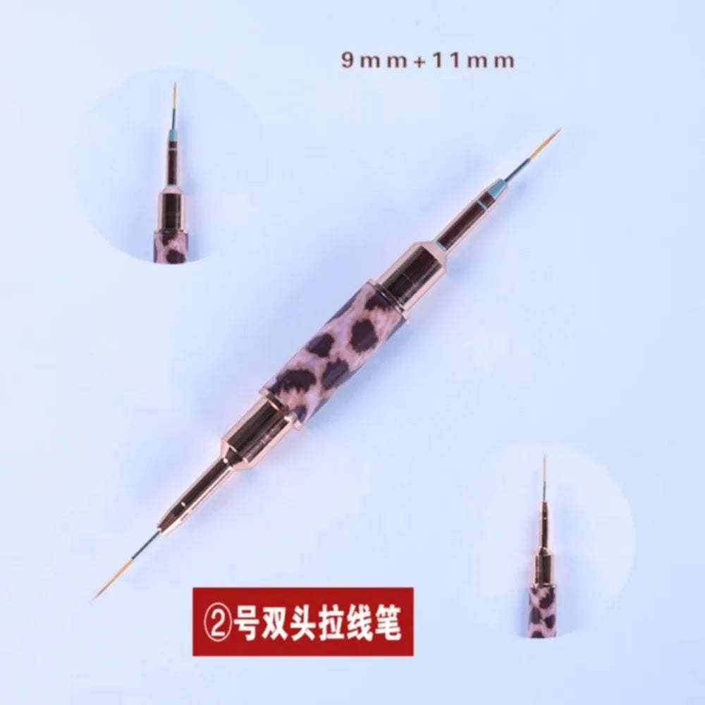 Pennello per nail liner nero - Misure 8/12/20/25 mm, strumento per disegnare linee lunghe e dettagli fini, pennello professionale per manicure