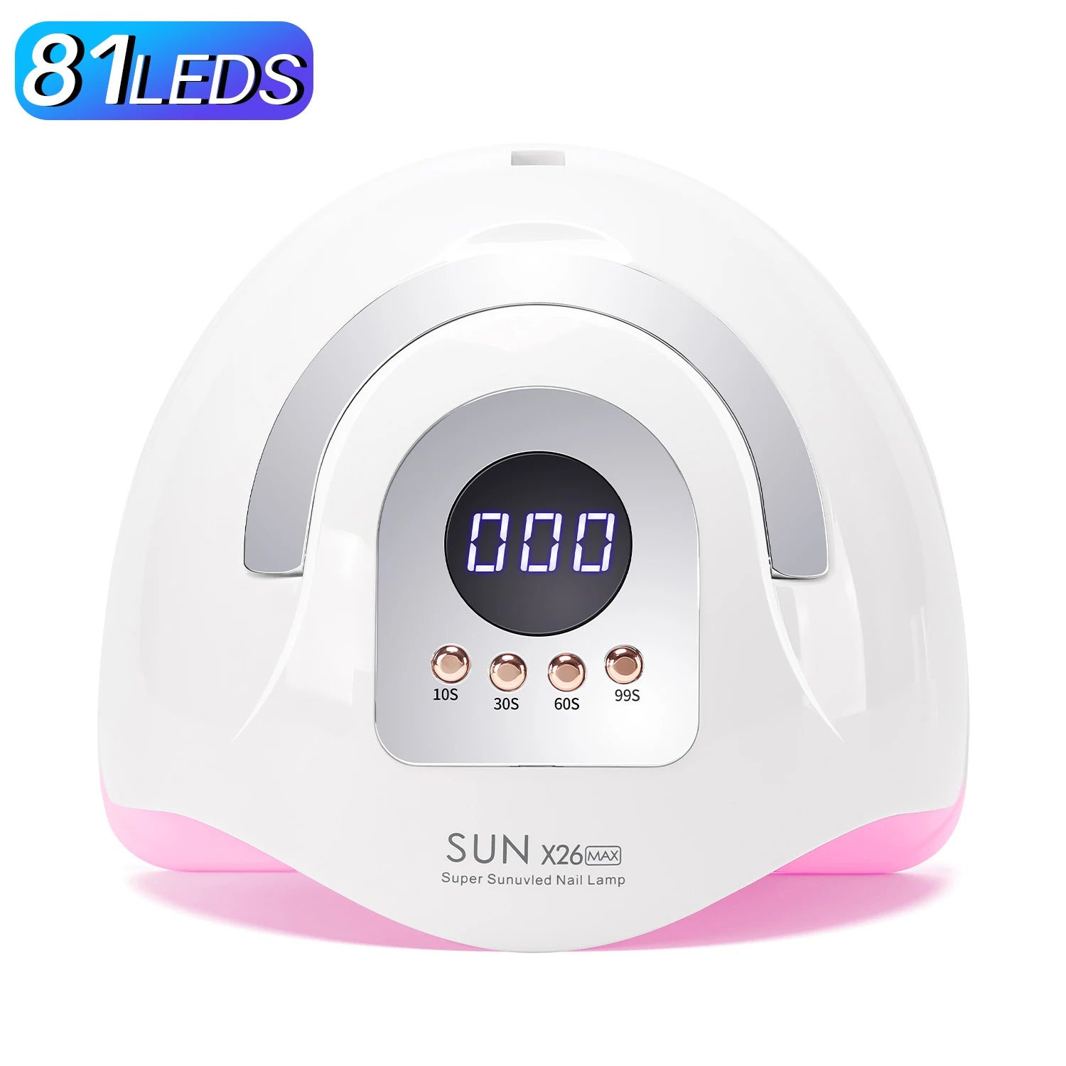 Lampada UV LED per unghie da 380 W - 81 perle, 4 timer, sensore intelligente, per asciugare rapidamente le unghie in gel a casa o in salone