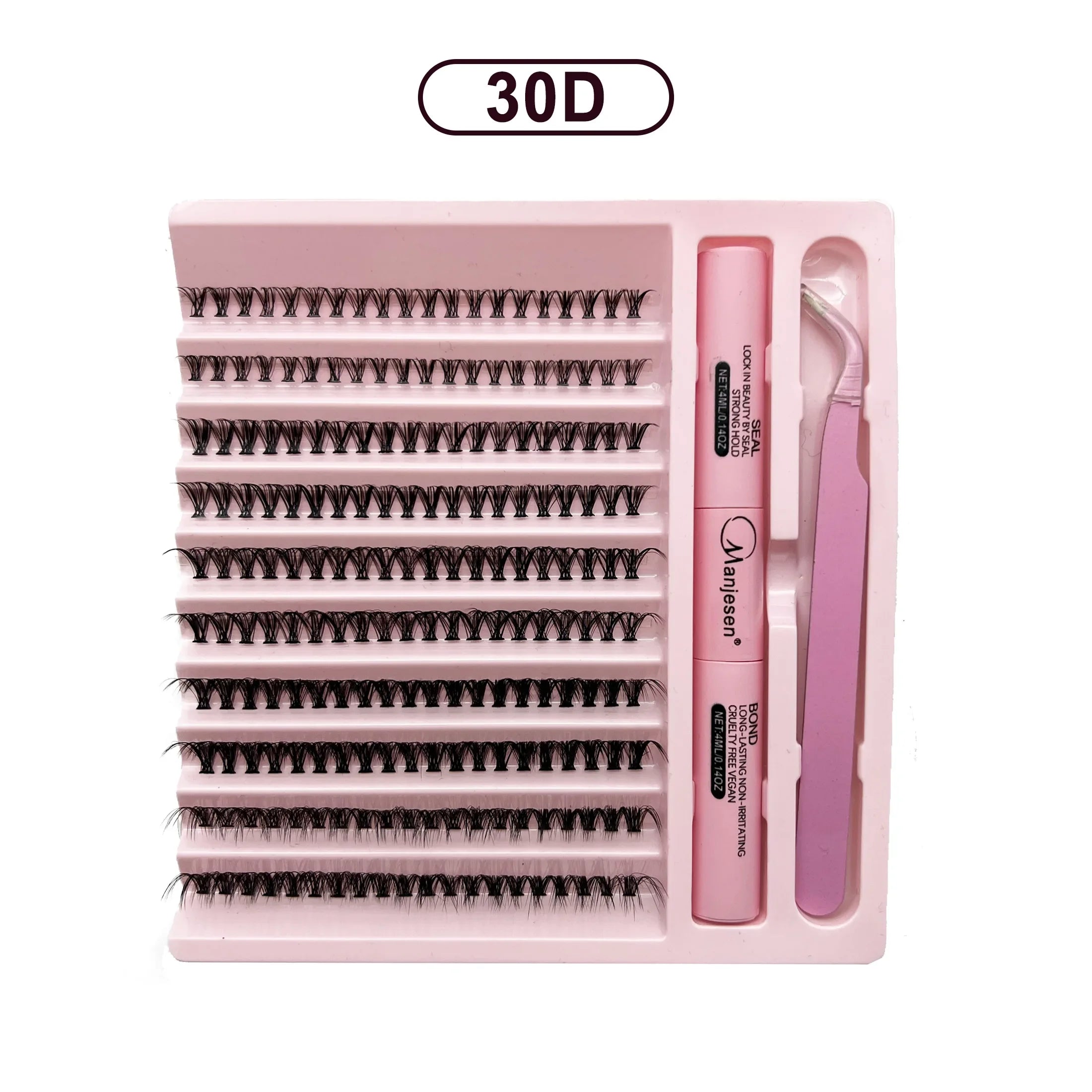 Kit fai da te per extension ciglia - 200 ciglia finte con applicatore di colla, strumenti per il trucco per l'applicazione delle ciglia