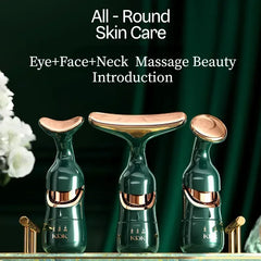 جهاز شد الوجه 3 في 1، جهاز تدليك الوجه والرقبة والعين، جهاز تنحيف الوجه، جهاز EMS Beauty لشد البشرة، جهاز تدليك الوجه المضاد للتجاعيد والشيخوخة