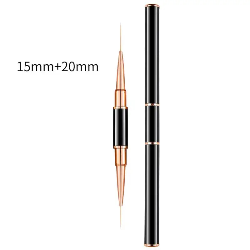 Pennello per nail liner nero - Misure 8/12/20/25 mm, strumento per disegnare linee lunghe e dettagli fini, pennello professionale per manicure